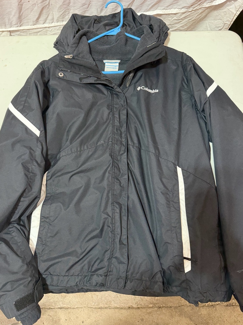 Columbia Black Fleece-Lined Jacket interchangeable fleece insert